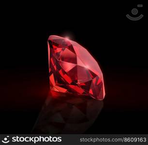 diamond Red on black background
