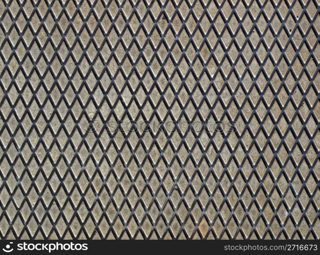 Diamond steel plate useful as a background. Diamond steel