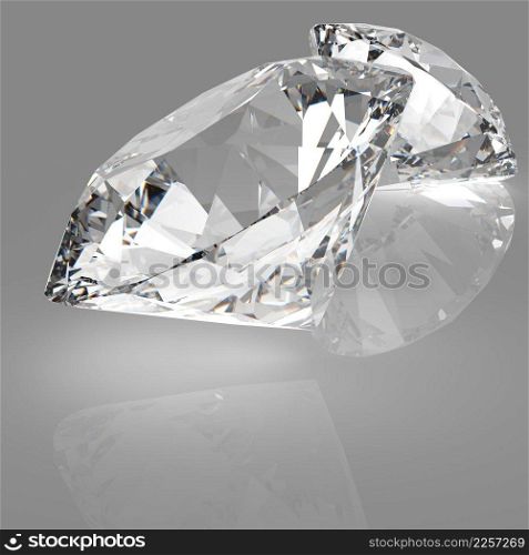 Diamonds composition 3d model concept