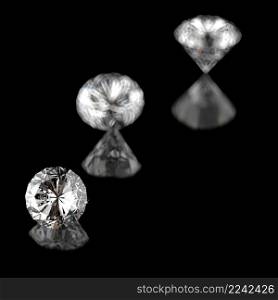 diamonds on black surface background