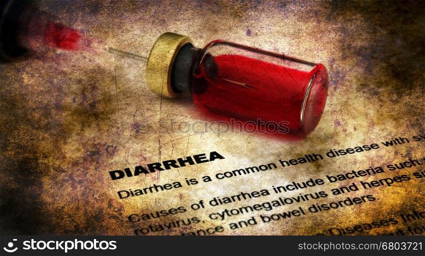 Diarrhea disease grunge concept