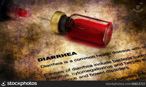 Diarrhea disease grunge concept