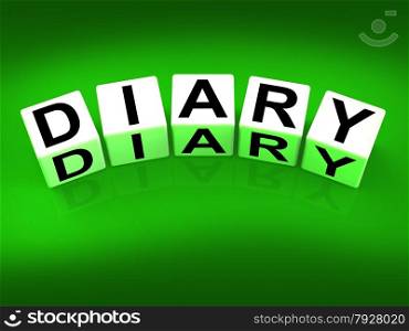 Diary Blocks Meaning Journal Blog or Autobiographical Record