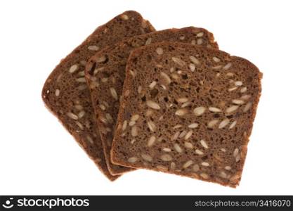 Dietary bread isolated on white