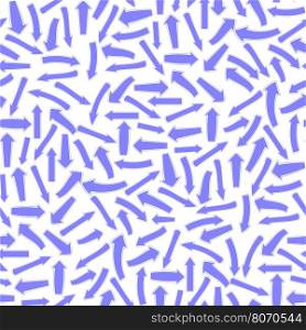 Different Blue Arrows Seamless Pattern on White. Different Blue Arrows Seamless Pattern