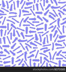 Different Blue Arrows Seamless Pattern on White. Different Blue Arrows Seamless Pattern