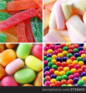 different candy background