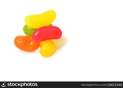 Different colorful candy jelly, isolated