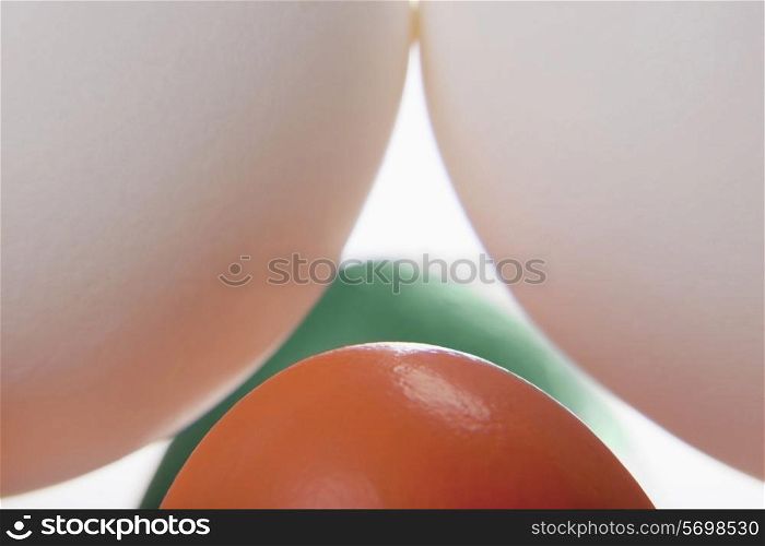 Different coloured eggs