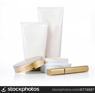 different cosmetic bottle - group isolated, with clipping path