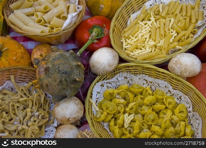 different kinds of food lying nicely decorated on a table