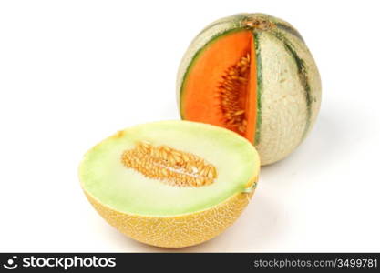 different melon isolated on white