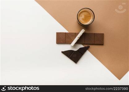 different type bars with coffee glass dual background