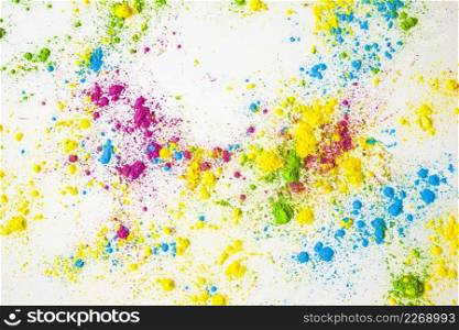 different type mixed color powder white backdrop