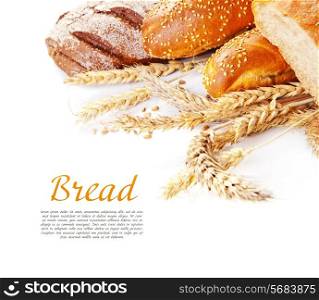 Different types of bread with space for text