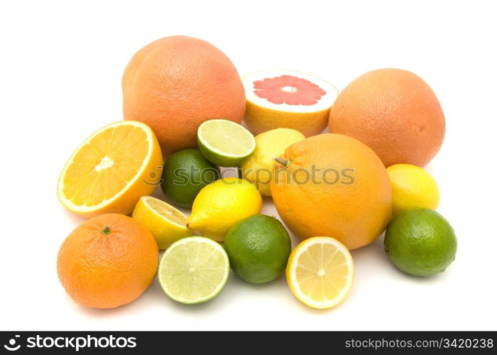 Different types of citrus fruits