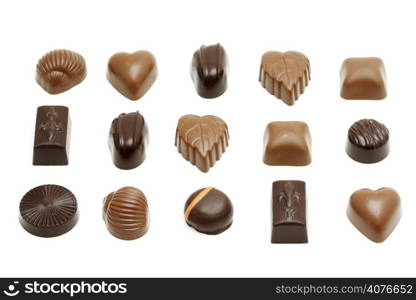 Different varieties of sweet and delicious chocolates