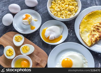 Different ways of cooking eggs