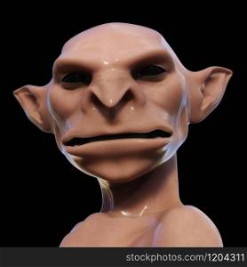 Digital 3D Illustration of a creepy Creature