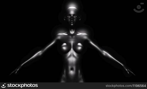 Digital 3D Illustration of a Fantasy Female