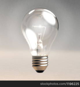 Digital 3D Illustration of a Light Bulb