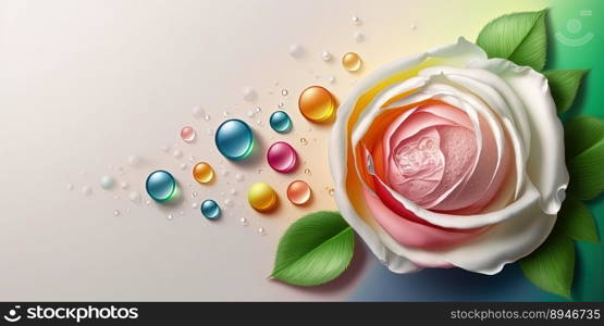 Digital 3D Illustration of Rose Flower Blooming