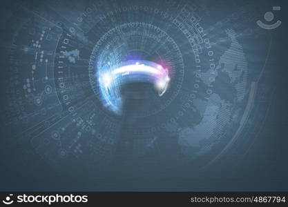 Digital background. Conceptual background image with media icons on screen