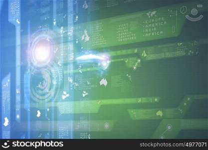 Digital background. Conceptual background image with media icons on screen