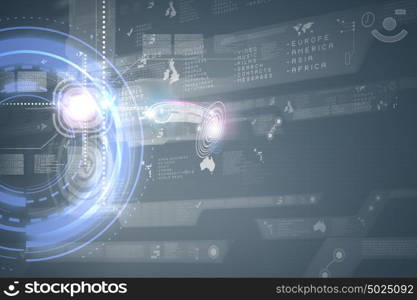 Digital background. Conceptual background image with media icons on screen