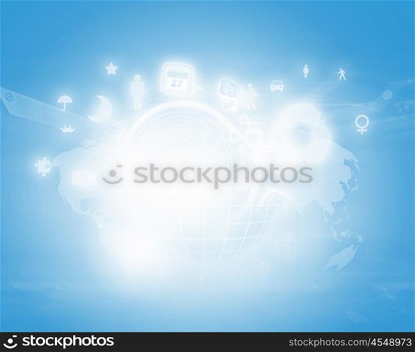 Digital background. Digital background image with symbols and icons