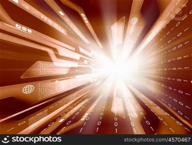 Digital background image. Digital background image with technology symbols and icons