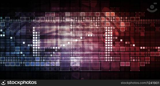Digital Background with Technology Abstract Themed Abstract. Digital Background