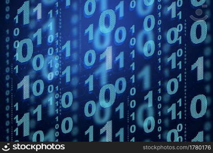 Digital binary code 01 abstract background