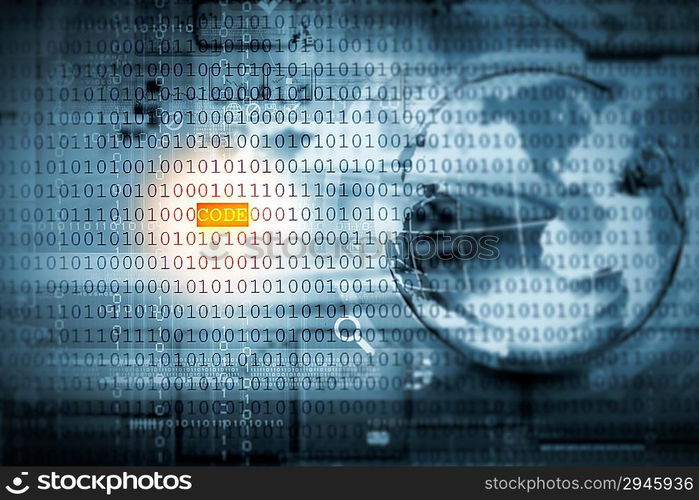 Digital binary code background