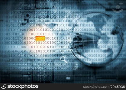 Digital binary code background