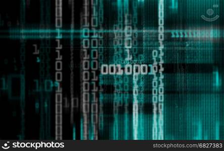 Digital binary data and electronic circuit board. Cyber security concept background.. Digital binary data and electronic circuit board.
