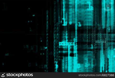 Digital binary data and electronic circuit board. Cyber security concept background.. Digital binary data and electronic circuit board.