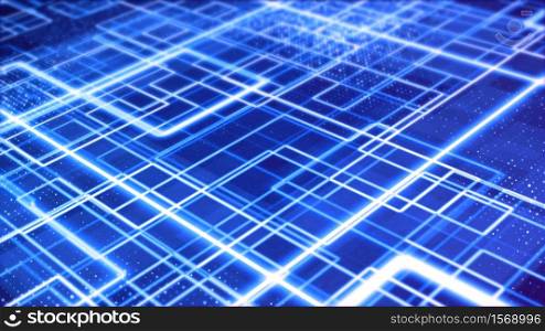 Digital Blue lines geometric background. abstract background