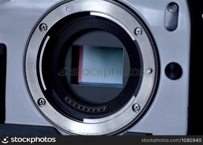 Digital Camera APS-C Sensor and lens mount close to