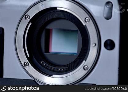 Digital Camera APS-C Sensor and lens mount close to