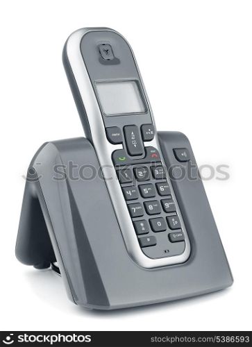 Digital cordless dect phone isolated on white