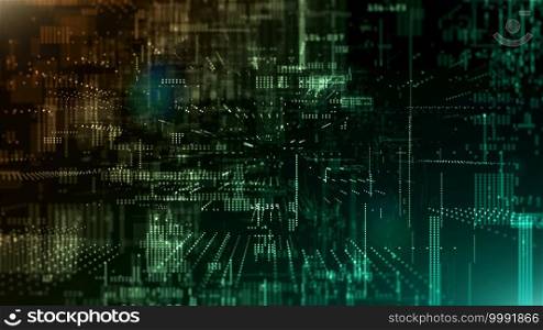 Digital cyberspace and digital data network connections concept. Transfer digital data High-Speed internet, Future technology digital abstract background concept