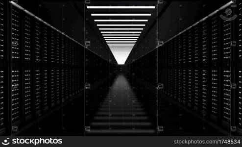 Digital data network servers in a server room of a data center or ISP with Electric circuit high speed data transfer