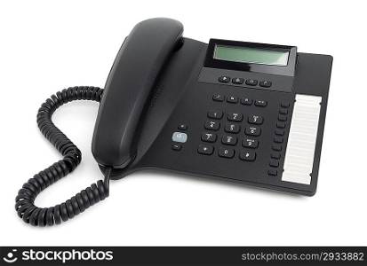 Digital desk phone isolated on a white background