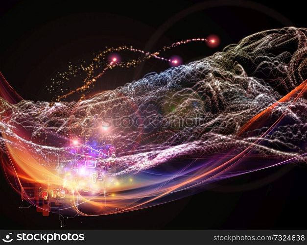 Digital Dreams series. Abstract arrangement of technology background with virtual visualization components  for projects on science, education, computers and modern technology