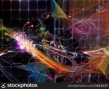Digital Dreams series. Abstract composition of technology background with virtual visualization components for projects related to science, education, computers and modern technology
