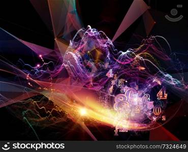 Digital Dreams series. Abstract design made of technology background with virtual visualization components  on the subject of science, education, computers and modern technology