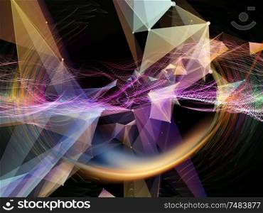 Digital Dreams series. Abstract design made of technology background with virtual visualization components on the subject of science, education, computers and modern technology