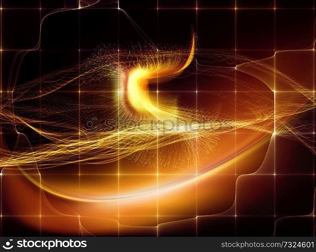 Digital Dreams series. Artistic background made of technology background with virtual visualization components  for use with projects on science, education, computers and modern technology
