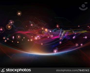 Digital Dreams series. Backdrop of technology background with virtual visualization components  on the subject of science, education, computers and modern technology